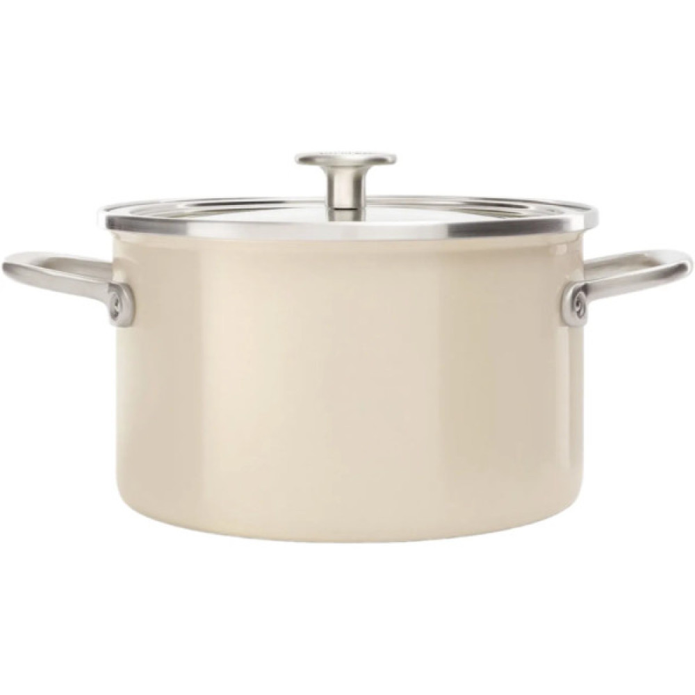 Каструля KitchenAid Steel Core 24 см 6 л мигдалевий крем (CC003269-001)