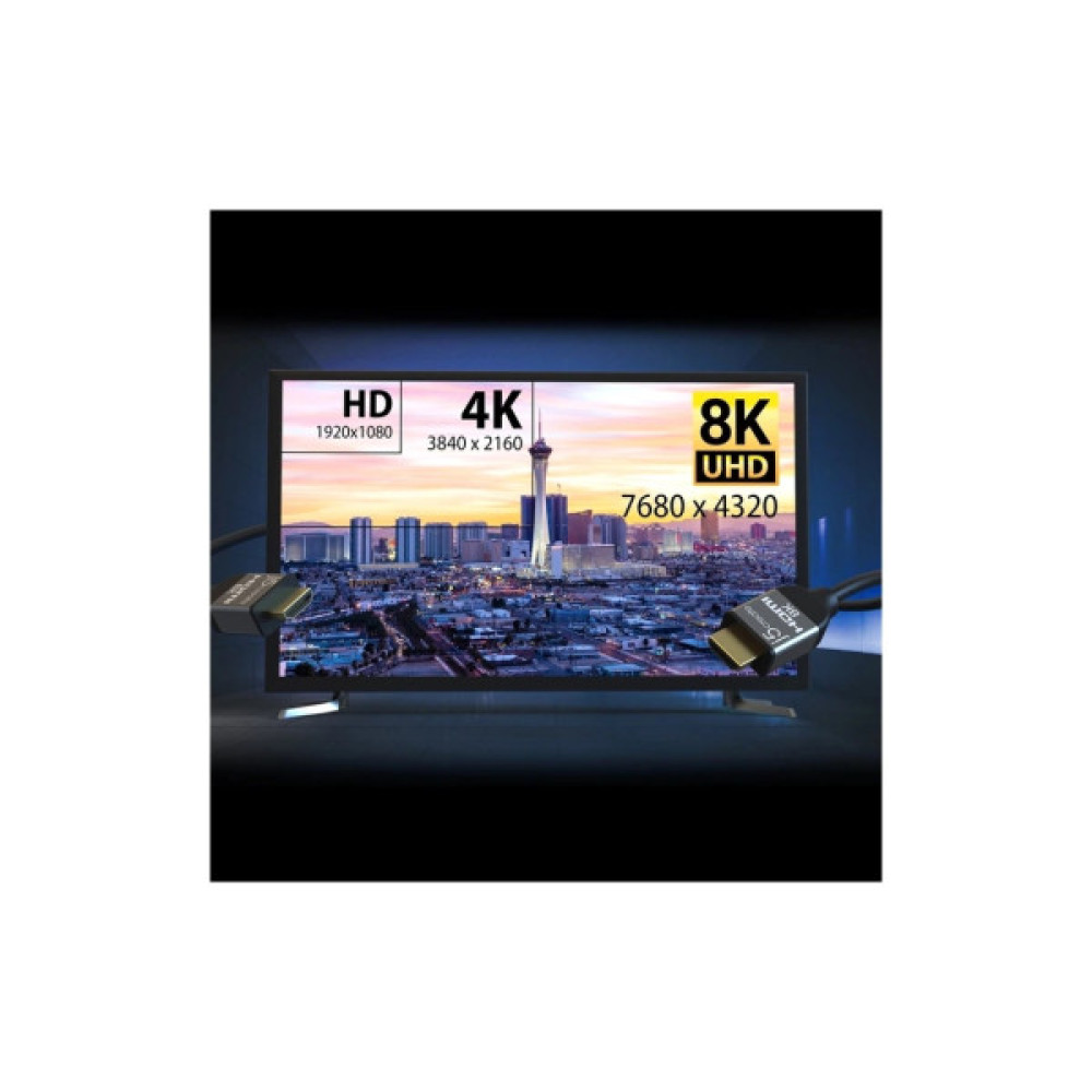 Кабель мультимедійний HDMI M to HDMI M 2.0m V2.1 8K 60Hz HDR10 HLG 48Gbp J5create (JDC53-N)