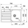 Мийка кухонна Franke Spark, нерж.сталь, прямокутник, з крилом, 790х500х160мм, чаша - 1, накладна, SKL 611-79, нерж декор Мийка кухонна Franke Spark, нерж.сталь, прямокутник, з крилом, 790х500х160мм, чаша - 1, накладна, SKL 611-79, нерж декор