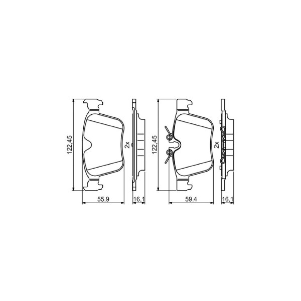 Гальмівні колодки Bosch 0986494819 Гальмівні колодки Bosch 0986494819
