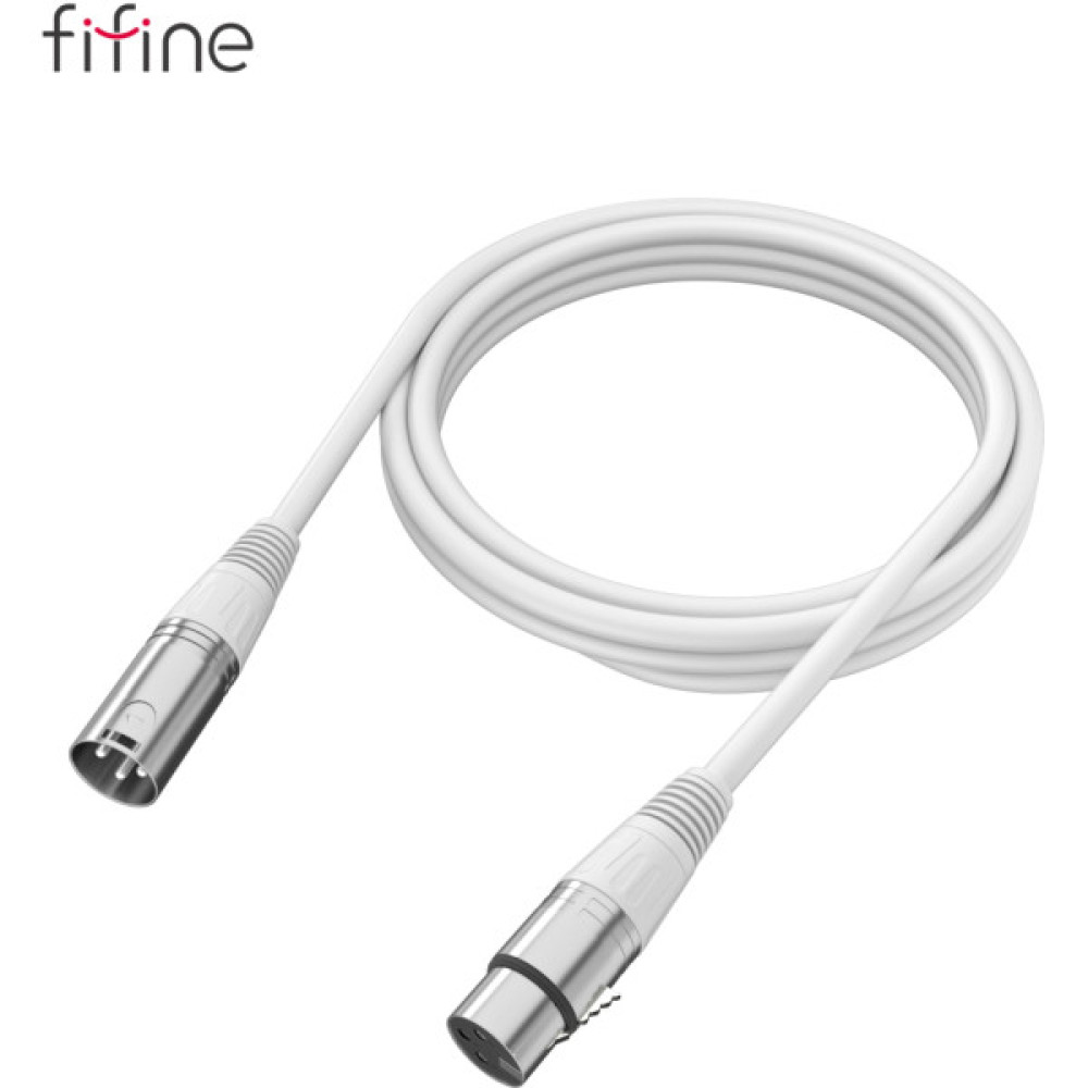 Мікрофонний кабель Fifine XLR Male to Female White 1.8 м (L9CW)