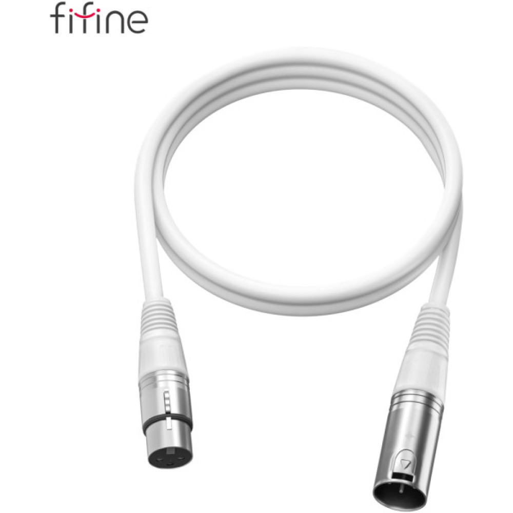 Мікрофонний кабель Fifine XLR Male to Female White 1.8 м (L9CW)