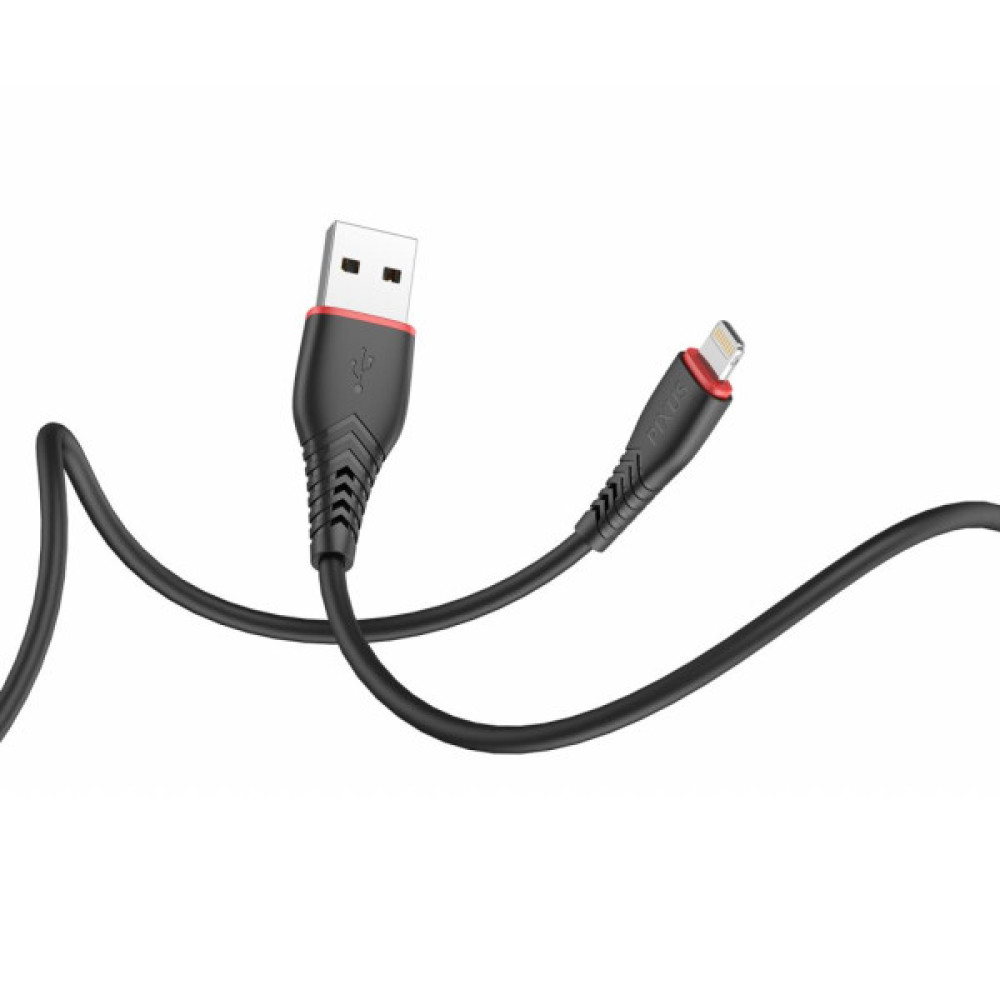 Дата кабель USB 2.0 AM to Lightning 1.0m Start Pixus (4897058531350)