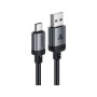 Дата кабель USB 2.0 AM to USB-C 1.2m 3.0A 18W aluminum alloy Black Acefast (6974316283782)