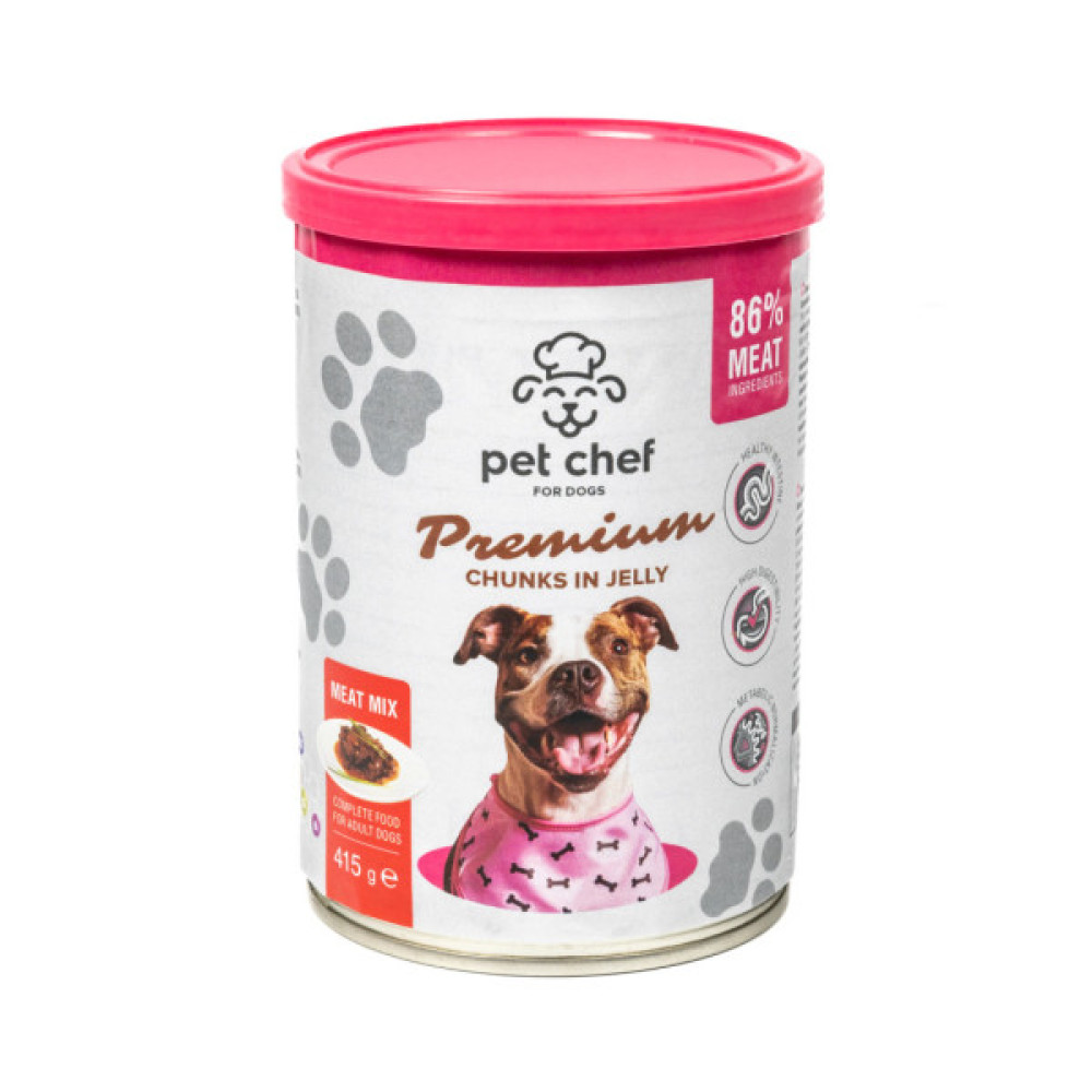 Вологий корм для собак Pet Chef М'ясний мікс 415 г (4820255193625)