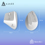 Мишка Ajazz i300 Wireless/Bluetooth/USB White (i300-W)