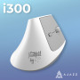 Мишка Ajazz i300 Wireless/Bluetooth/USB White (i300-W)