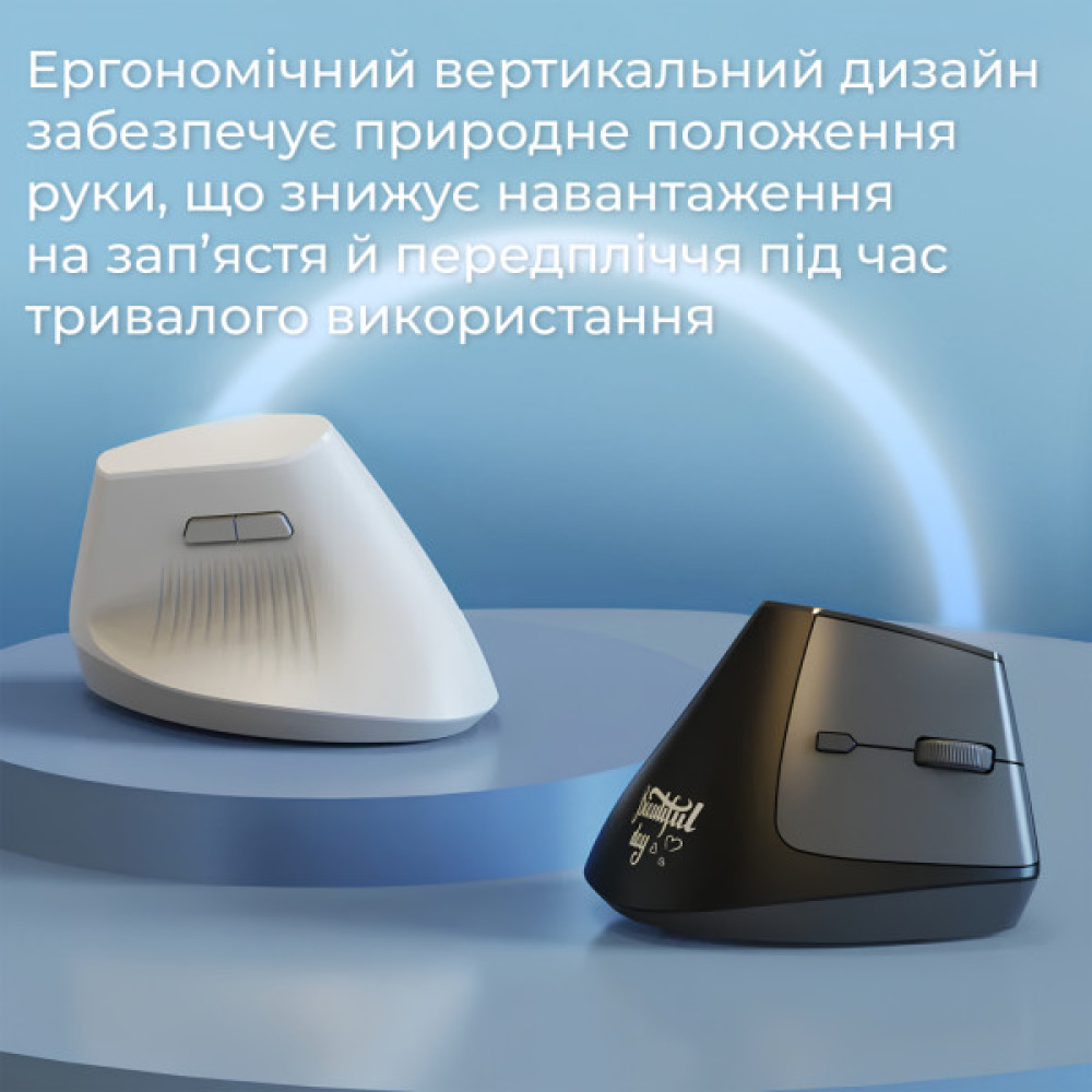 Мишка Ajazz i300 Wireless/Bluetooth/USB White (i300-W)