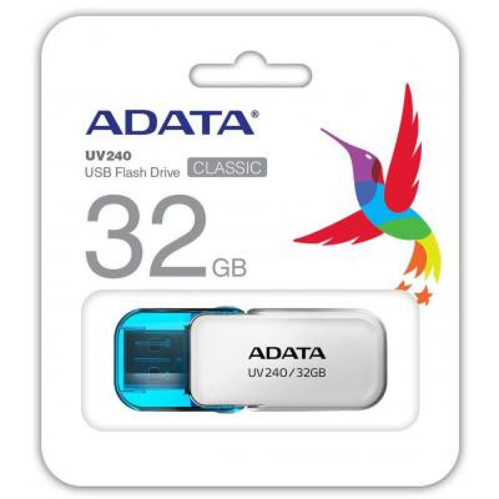 USB флеш накопичувач ADATA 32GB UV240 White USB 2.0 (AUV240-32G-RWH)