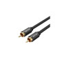 Кабель мультимедійний 1xRCA M to 1xRCA M 2.0m digital black Vention (VAB-R09-B200)