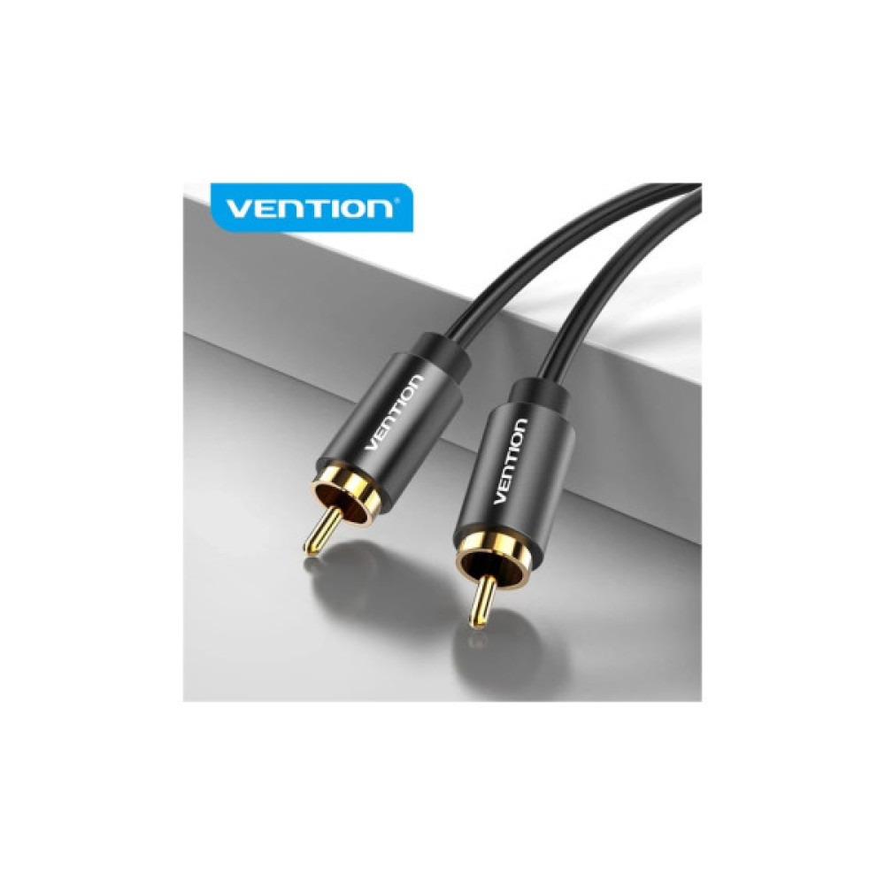 Кабель мультимедійний 1xRCA M to 1xRCA M 2.0m digital black Vention (VAB-R09-B200)
