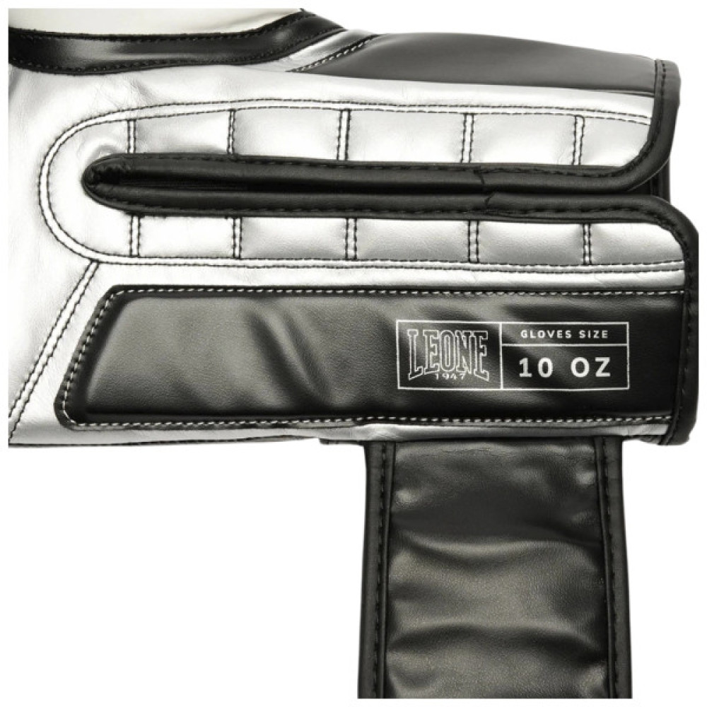 Боксерські рукавички Leone GN208 Iconic Black 16 унцій (бинти в комплекті) (GN208_Black_16oz)