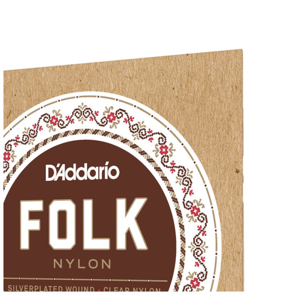 Струни для гітари D'Addario Folk Nylon Ball End Silver Wound / Clear Treble (EJ32C)