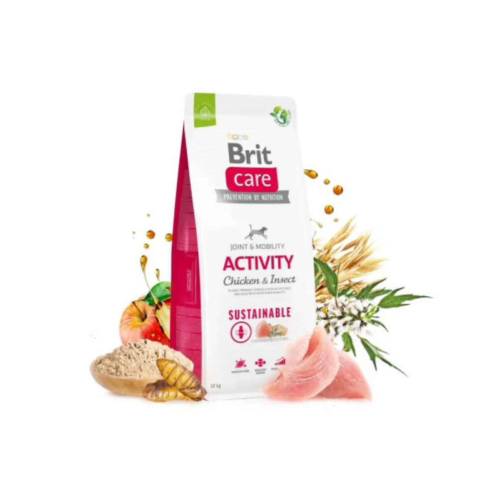 Сухий корм для собак Brit Care Dog Sustainable Activity для собак з підвищеною активністю 12 кг (8595602559220)