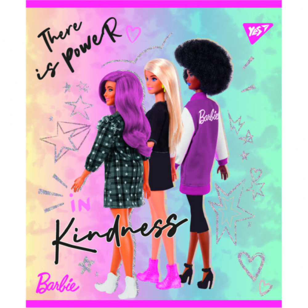 Зошит Yes А5 Barbie 18 аркушів клітинка (766813)