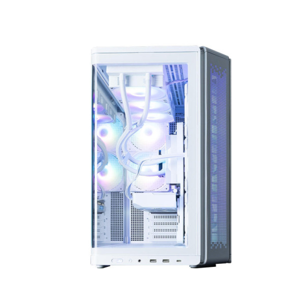 Корпус Zalman P60 без БЖ, 2xUSB3.0, 1x Type C, 3x120мм ARGB Reverse, 2x120мм ARGB, VGA 435мм, LCS ready, Curved Tempered Glass, Dual Chamber, ATX, білий