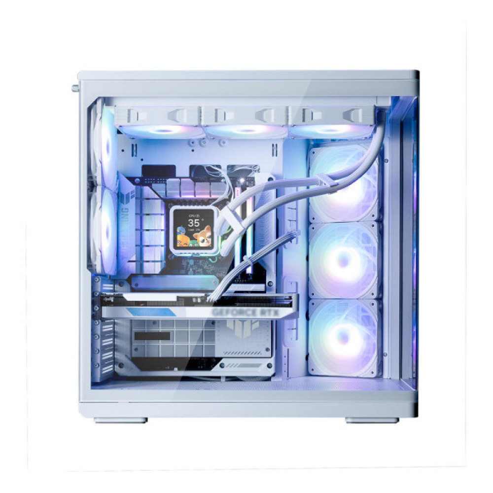 Корпус Zalman P60 без БЖ, 2xUSB3.0, 1x Type C, 3x120мм ARGB Reverse, 2x120мм ARGB, VGA 435мм, LCS ready, Curved Tempered Glass, Dual Chamber, ATX, білий