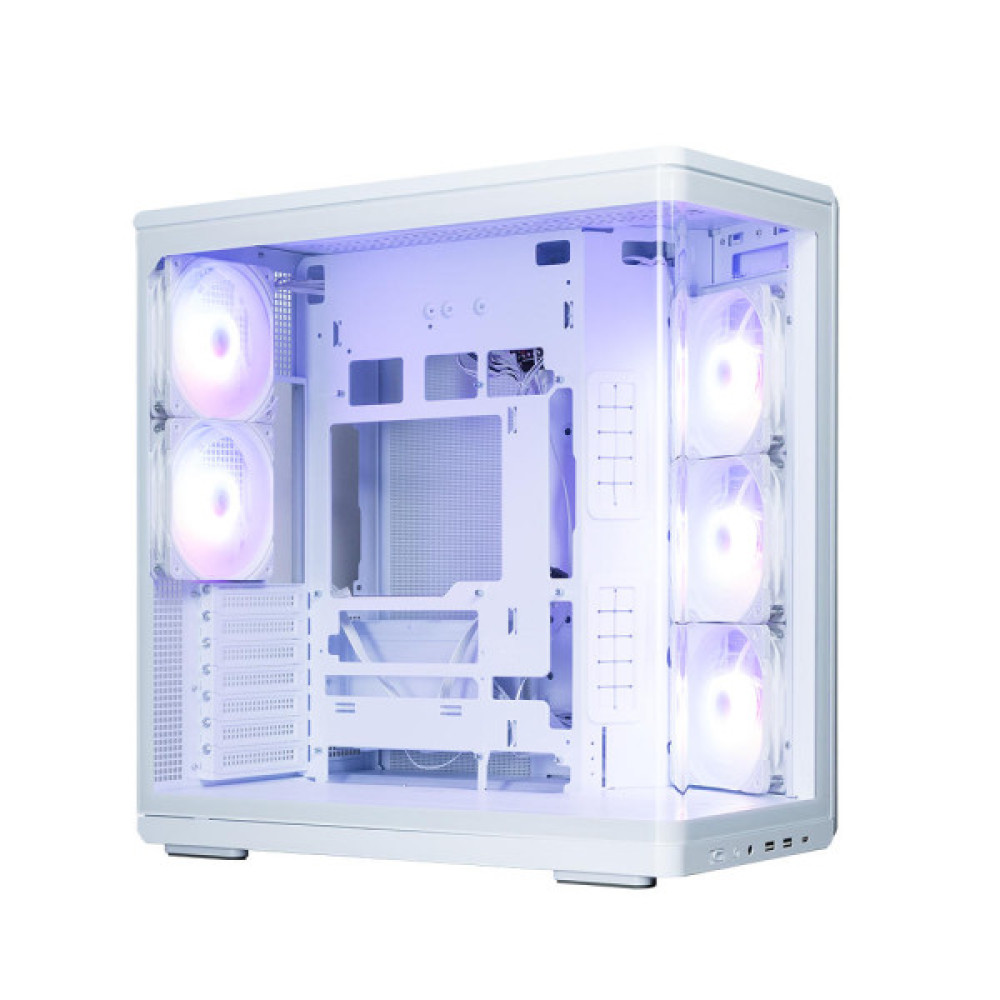 Корпус Zalman P60 без БЖ, 2xUSB3.0, 1x Type C, 3x120мм ARGB Reverse, 2x120мм ARGB, VGA 435мм, LCS ready, Curved Tempered Glass, Dual Chamber, ATX, білий