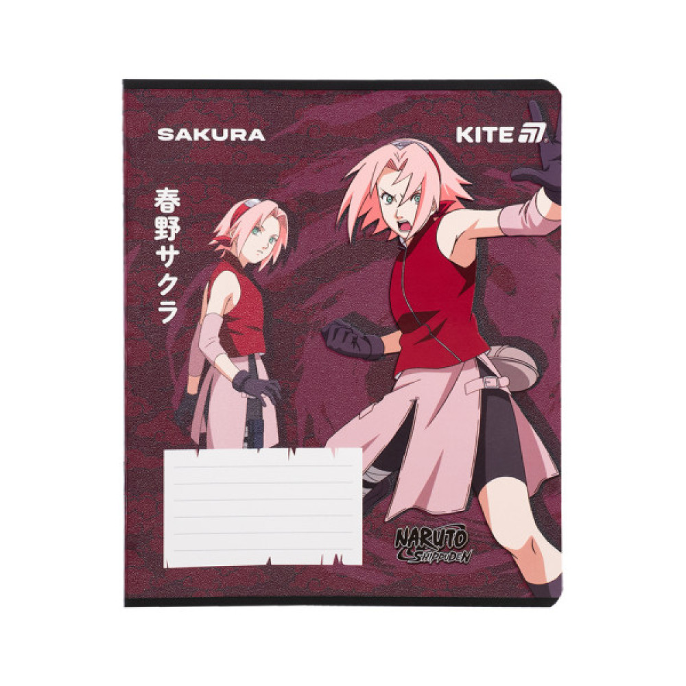 Зошит Kite Naruto, 12 аркушів, клітинка (NR25-232)