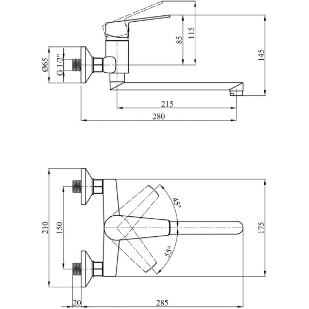 Змішувач Kroner Brocken-С040 (CV023597)