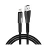 Дата кабель USB 2.0 AM to USB-C 1.0m zinc alloy + led black ColorWay (CW-CBUC035-BK)