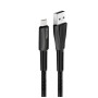 Дата кабель USB 2.0 AM to USB-C 1.0m zinc alloy + led black ColorWay (CW-CBUC035-BK)