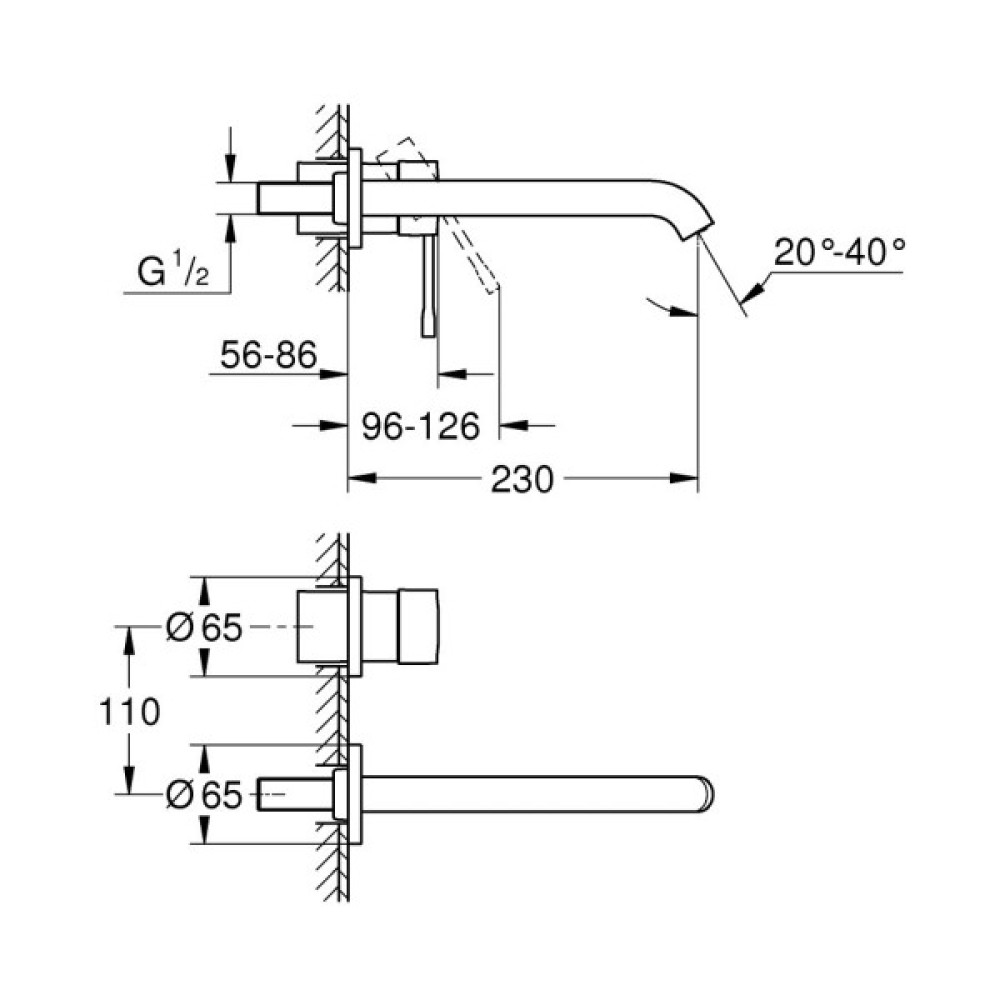 Змішувач Grohe L-Size Essence (19967001/29193001)