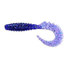 Силікон рибальський FishUP Fancy Grub 1" 060 - Dark Violet/Peacock&Silver (12шт/уп) (1864.00.57)