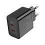 Зарядний пристрій HOCO N35 Streamer 2xUSB-C PD45W GaN Black (6931474797193) Зарядний пристрій HOCO N35 Streamer 2xUSB-C PD45W GaN Black (6931474797193)