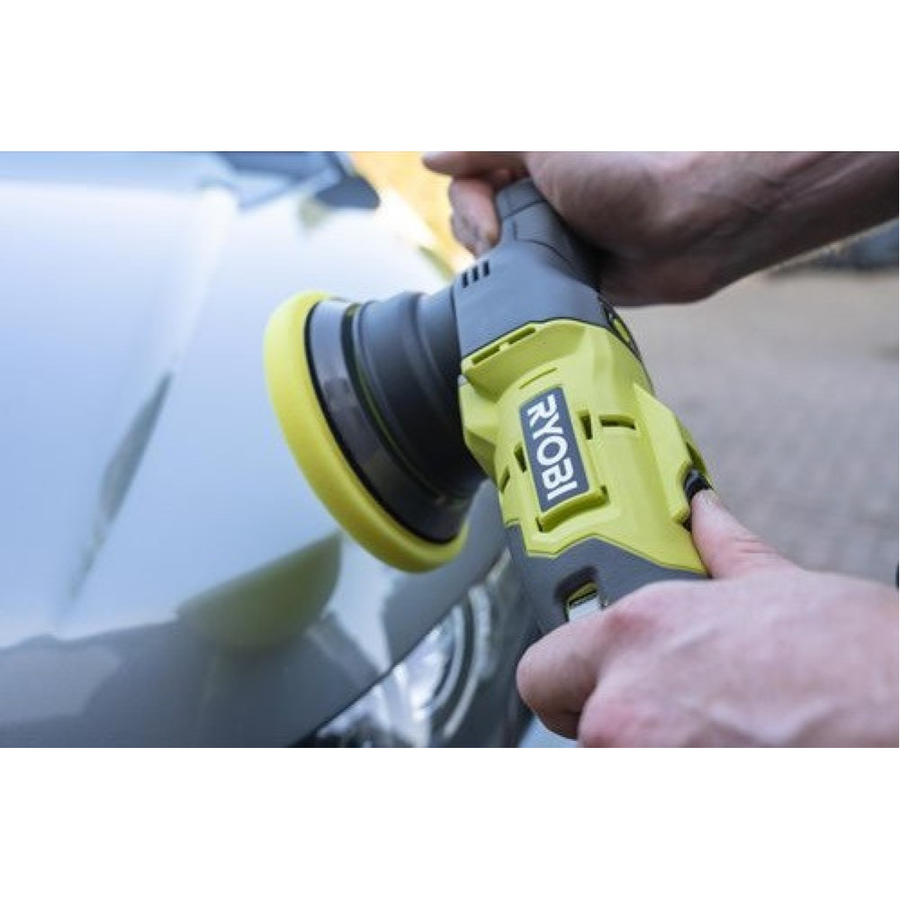 Шліфмашина полірувальна акумуляторна Ryobi ONE+ R18P-0 18В 125мм 3000-7500об·хв регулювання швидкості 1.8кг без АКБ та ЗП