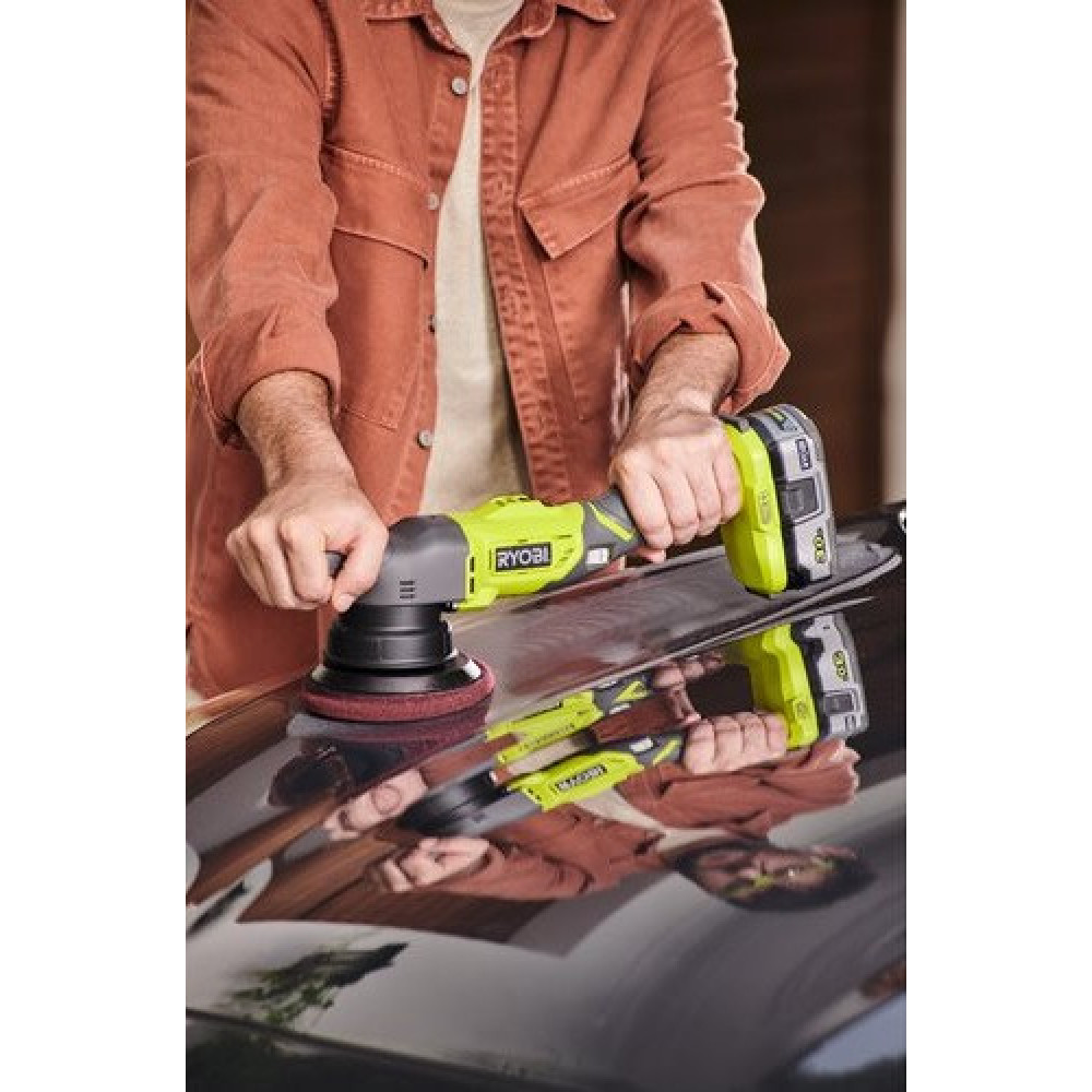 Шліфмашина полірувальна акумуляторна Ryobi ONE+ R18P-0 18В 125мм 3000-7500об·хв регулювання швидкості 1.8кг без АКБ та ЗП
