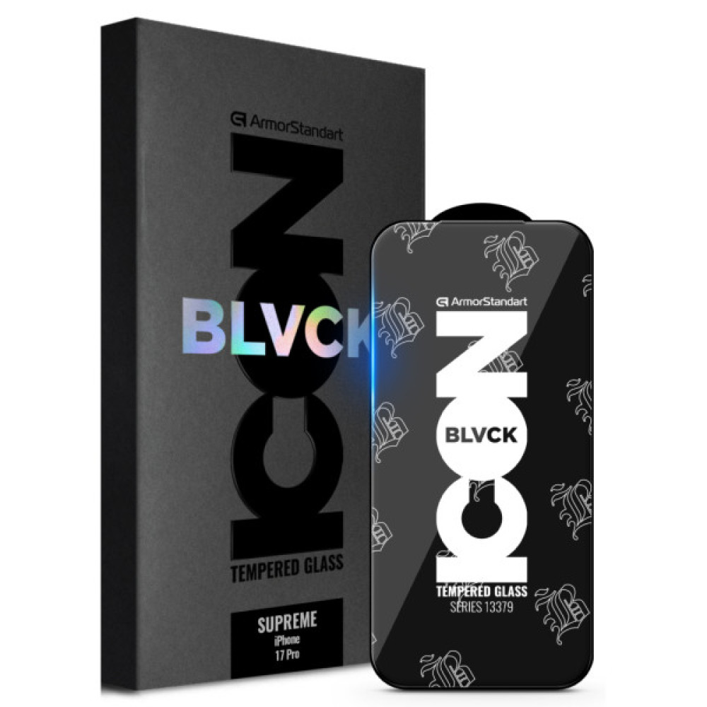 Скло захисне Armorstandart Supreme Black Icon Apple iPhone 17 Pro (ARM86400) Скло захисне Armorstandart Supreme Black Icon Apple iPhone 17 Pro (ARM86400)