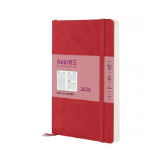 Тижневик Axent датований 2026 Partner Soft Skin, 145х210, червоний (8810-26-06-A)