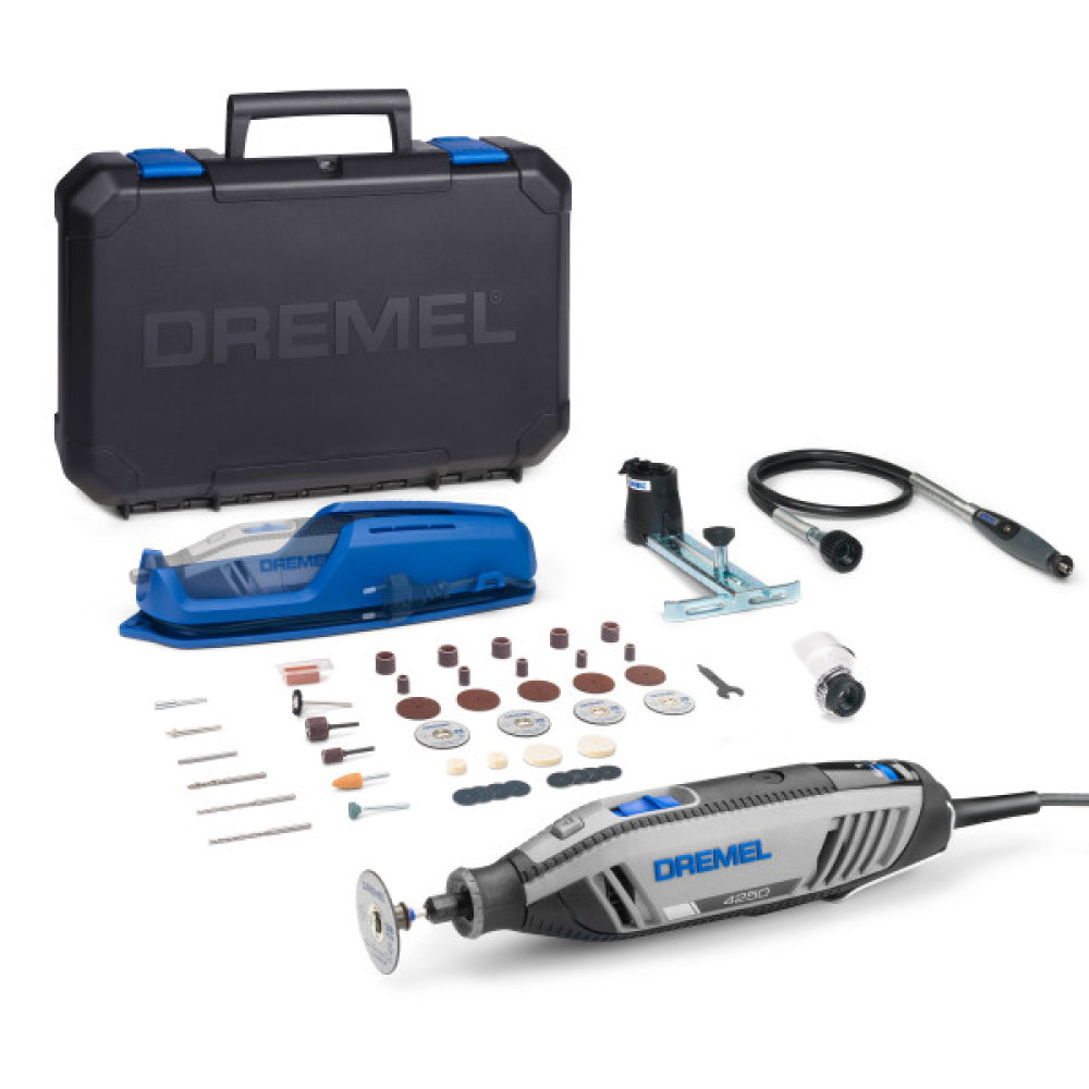 Шліфмашина шліфувально-гравірувальна Dremel 4250 3-45 175Вт 5000-35000об·хв 45 насадок + гнучкий вал 0.6кг