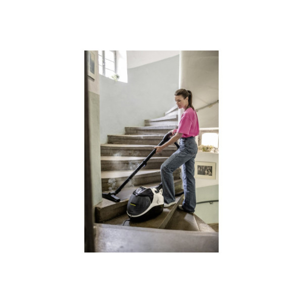 Паропилосос Karcher SV 7, 2200Вт, вологе прибирання, вода -0.45л, HEPA, обробка парою, біло-чорний