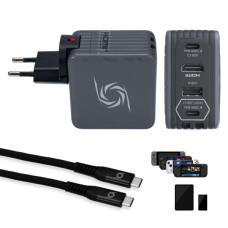 Зарядний пристрій AVerMedia GC313 CORE GO 100W 2хUSB-С 1хUSB-A 1xHDMI black (40AAGC313AWN)