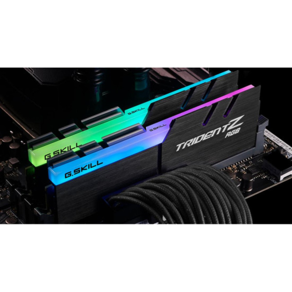 Модуль пам'яті для комп'ютера DDR4 16GB (2x8GB) 4000 MHz Trident Z RGB G.Skill (F4-4000C18D-16GTZRB)