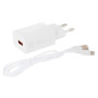 Зарядний пристрій Denmen 1xUSB 2.4A + cable USB to Lightning white (DC01L-WH)