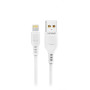 Зарядний пристрій Denmen 1xUSB 2.4A + cable USB to Lightning white (DC01L-WH)