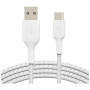 Дата кабель USB 2.0 AM to Type-C 1.0m BRAIDED white Belkin (CAB002BT1MWH) Дата кабель USB 2.0 AM to Type-C 1.0m BRAIDED white Belkin (CAB002BT1MWH)