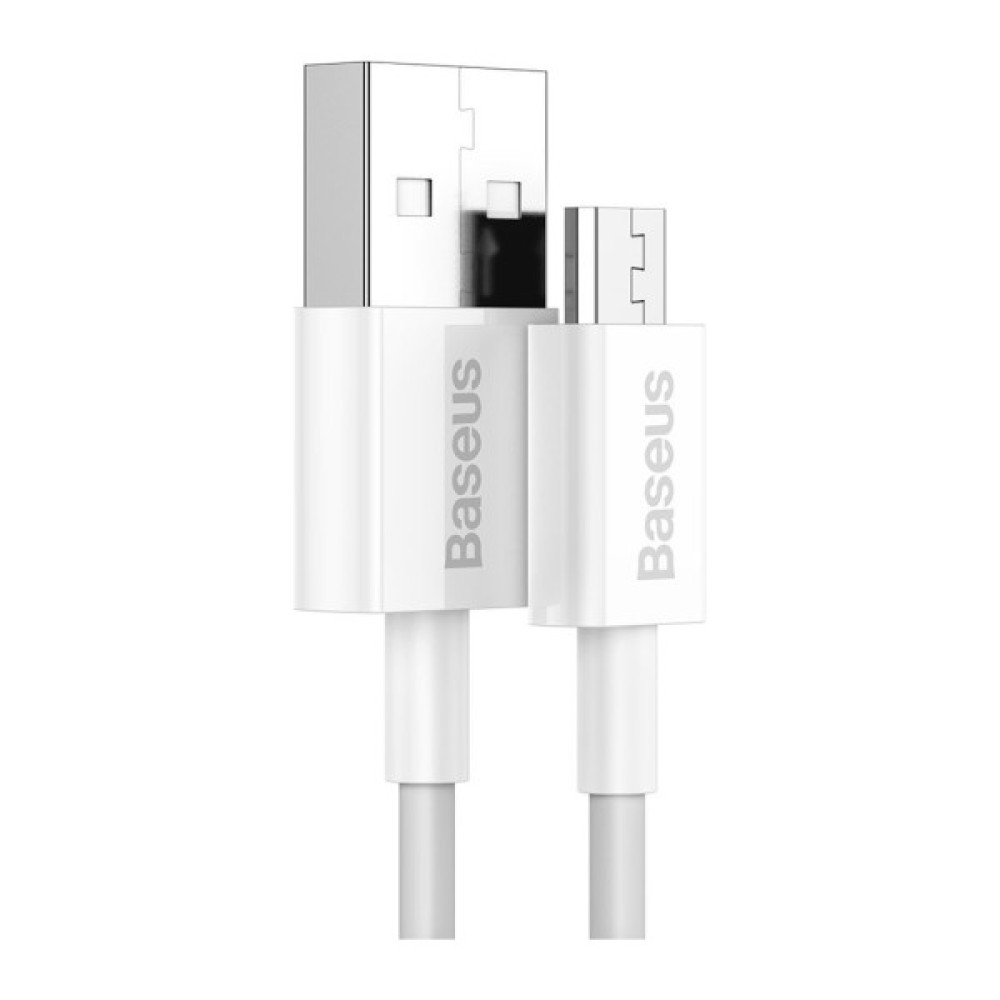 Дата кабель USB 2.0 AM to Micro 5P 1.0m 2A white Baseus (CAMYS-02)