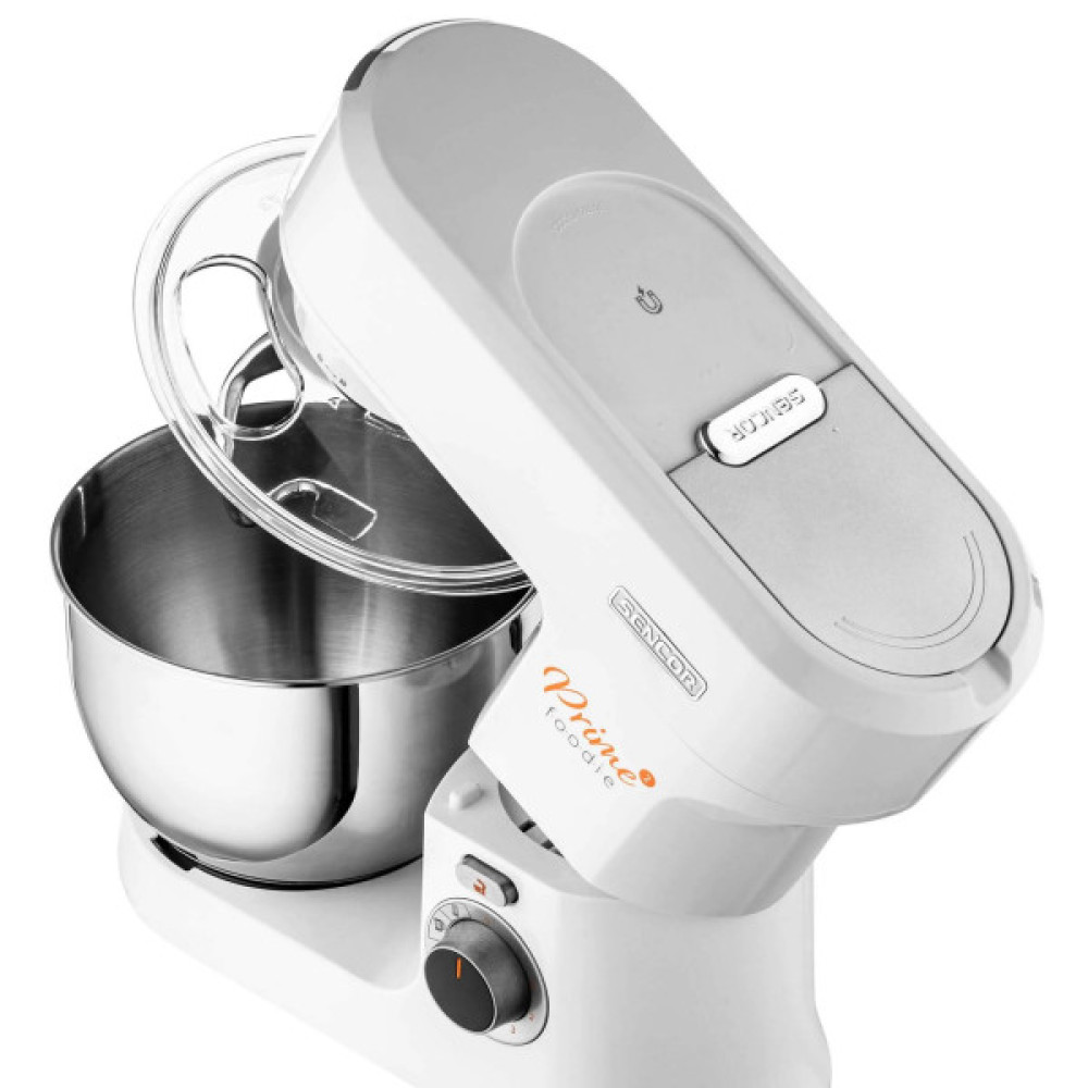 Кухонна машина Sencor 1000Вт, чаша-метал, корпус-пластик, насадок-12, білий