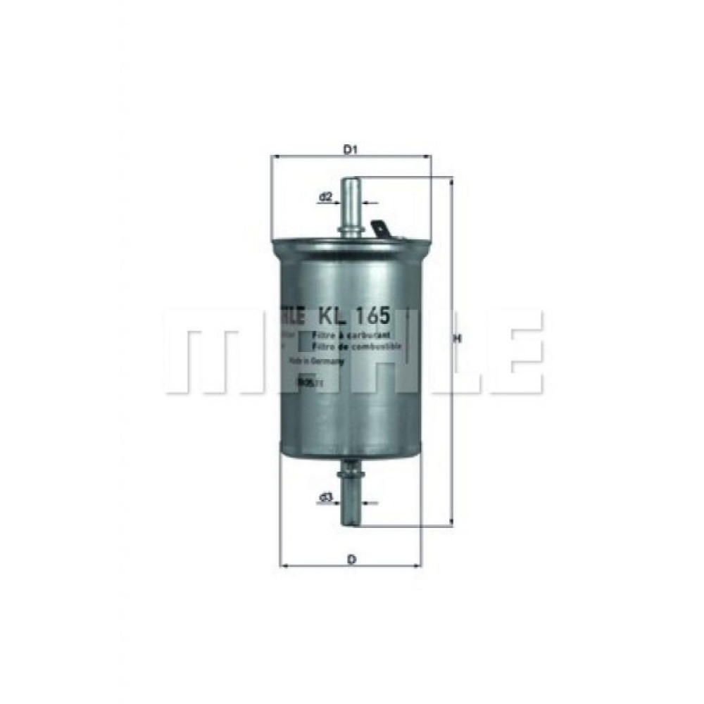 Фільтр паливний Mahle KL165 Фільтр паливний Mahle KL165