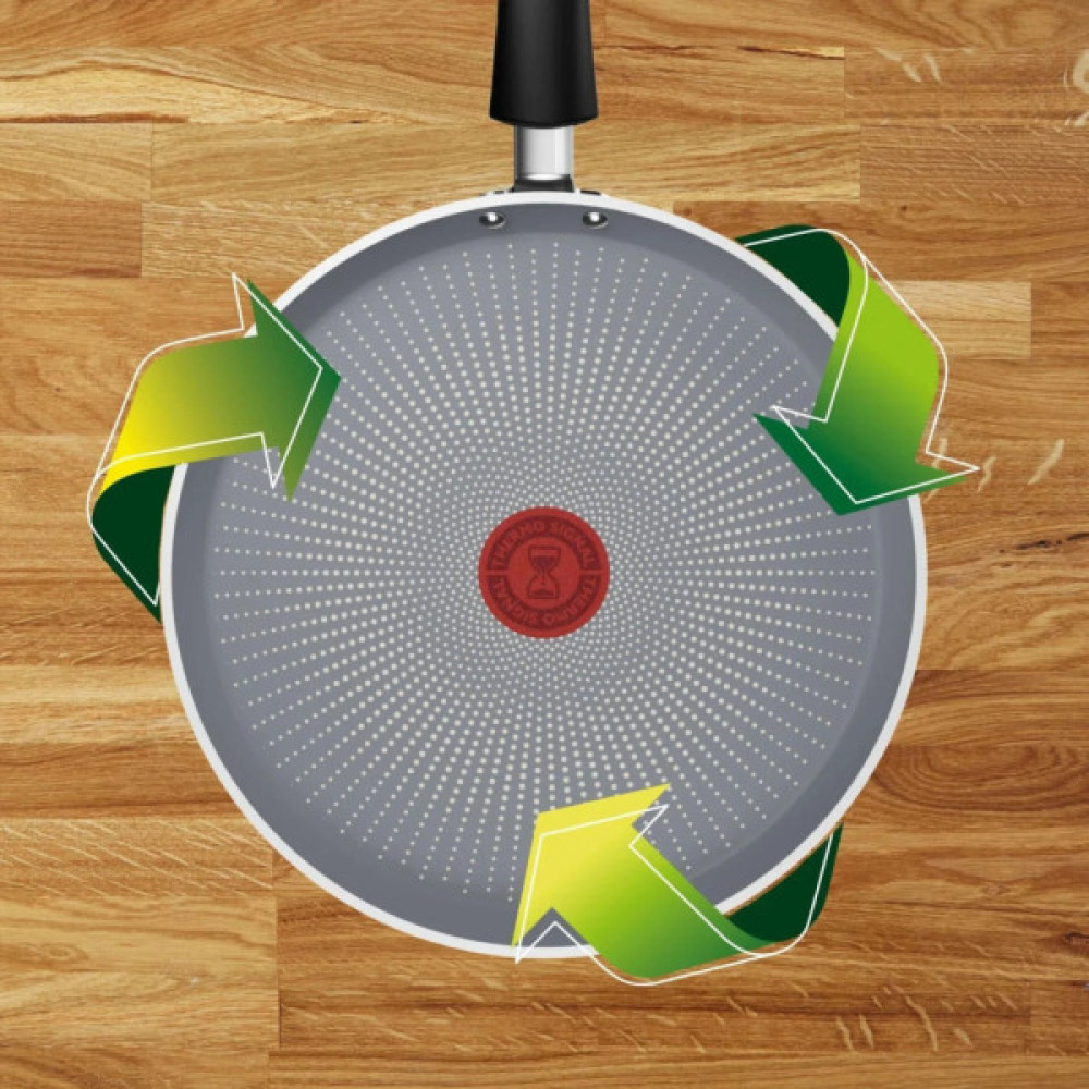 Сковорода Tefal Halo EUCALYPTUS, 25см, алюміній, бакеліт, сірий (G0163802)