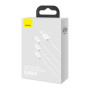 Дата кабель USB 2.0 AM to Lightning + Micro 5P + USB-C 1.5m 3.5A white Baseus (CAMLTYS-02)