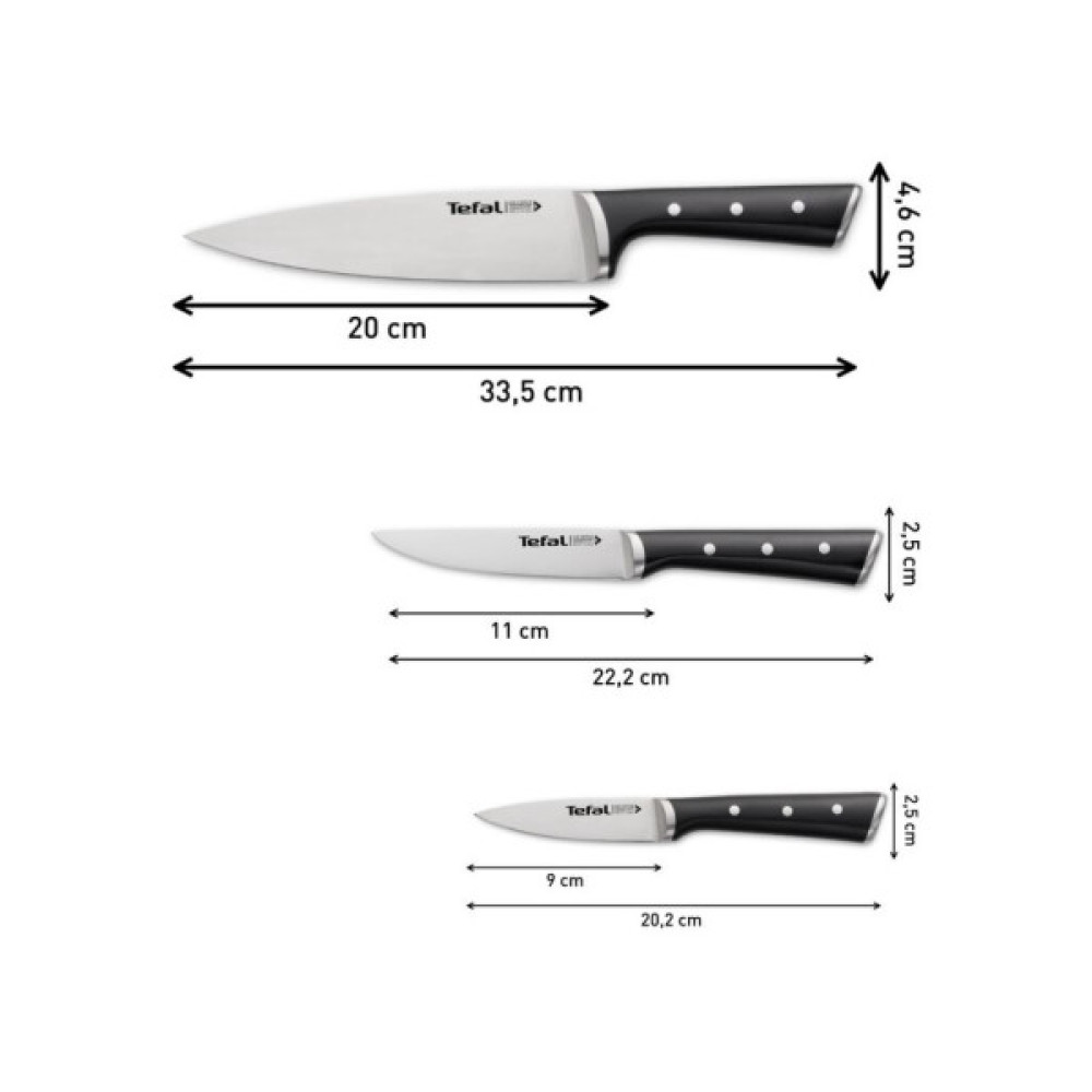 Набір ножів Tefal Ice Force 3 предмети (K2323S74)