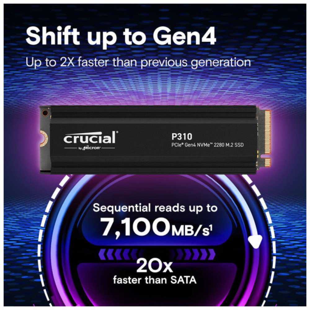 Накопичувач SSD M.2 2280 2TB P310 with heatsink Micron (CT2000P310SSD5)