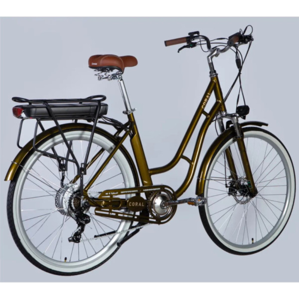 Електровелосипед Dorozhnik 28" eCORAL DD FR рама-19" 48B 17.5А*г 500Вт 2026 бронзовий (ELB-D-28-119)