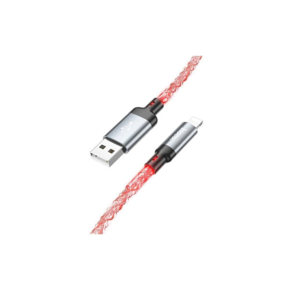 Дата кабель USB 2.0 AM to Lightning 1.0m U112 Shine gray HOCO (6931474788801)
