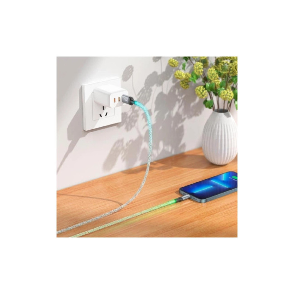 Дата кабель USB 2.0 AM to Lightning 1.0m U112 Shine gray HOCO (6931474788801)